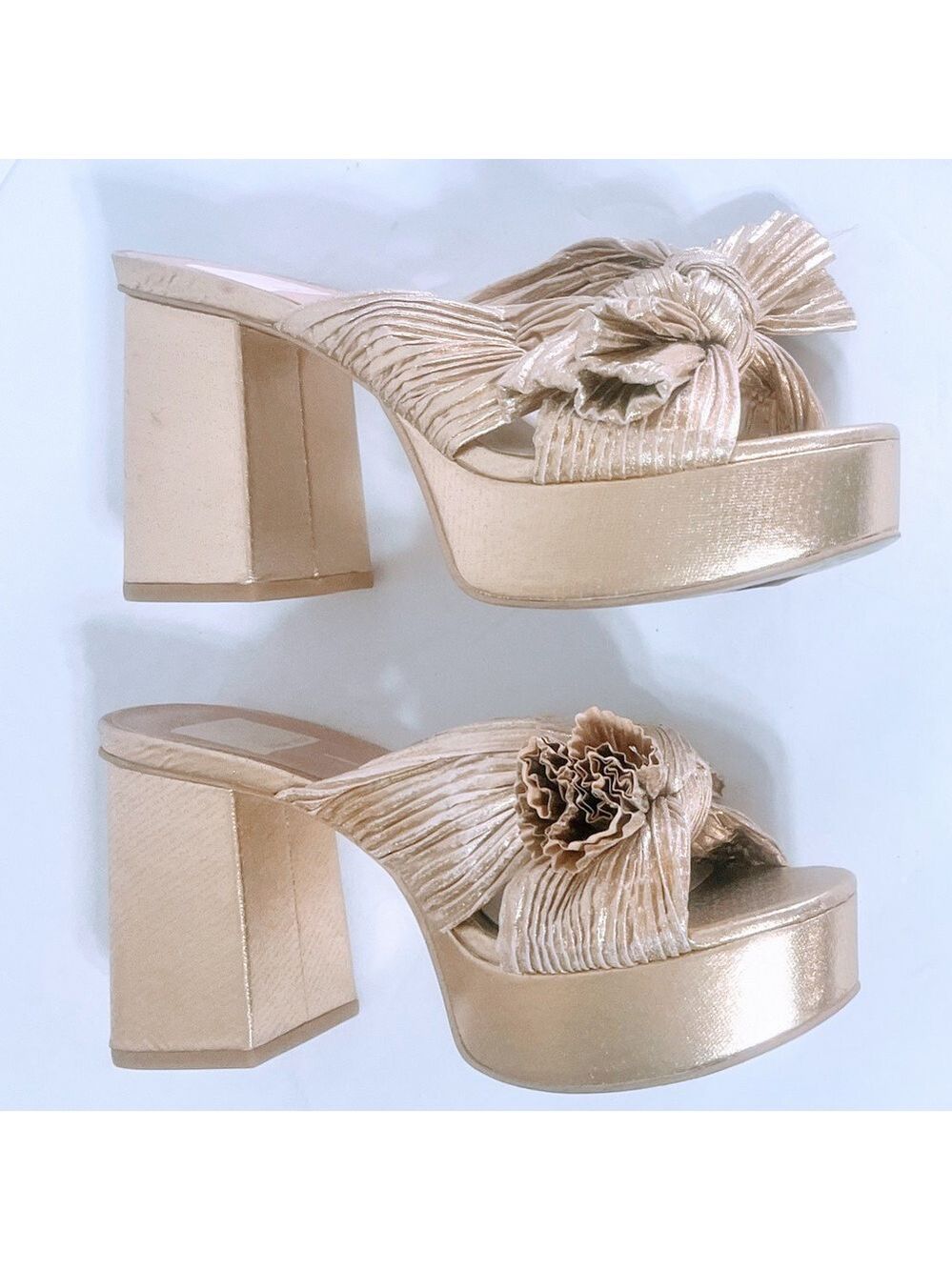 NWT $160 Lilly Sisto for Gianni Bini Satin Bow Platform Heels – Size 6.5 - Picture 6 of 10